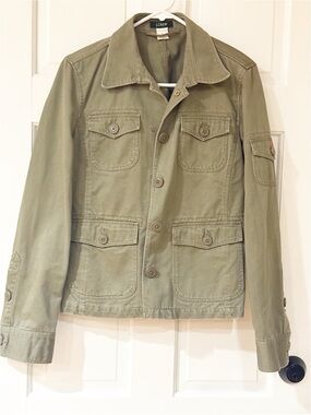 J.Crew Downtown Field Jacket in Olive Green M